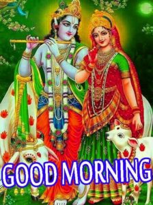 Hindu God Krishna Hd Good Morning Images with Radha Rani