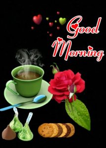 Good Morning Flower Images Free Download with Tea