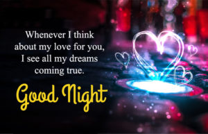 Romantic Good Night Photo for Lover with Quotes