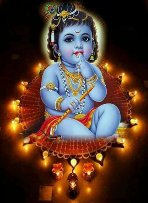 Animated Cute Little Krishna Images | Little Krishna Cartoon Images For  Whatsapp Dp - Good Morning